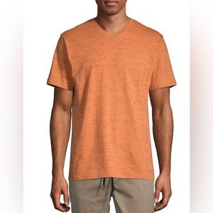 Orange Curry Heather V- Neck T- Shirt Size 3XL Men